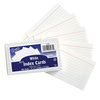 Pacon Index Cards, White, Ruled, 0.25" Ruled 3 x 5, 100 Cards/Pk, PK12 5135